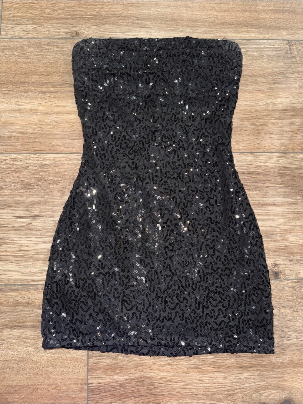 Windsor Black Strapless Sequin Bodycon Dress XS. Homecoming. Dance. Formal